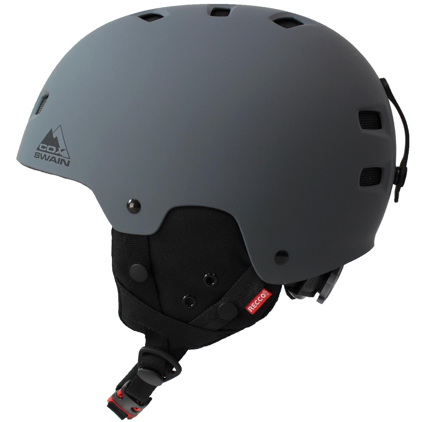 cox swain ski snowboard helmet Coben Visor / with Recco Avalanche Reflector Colour: Black/Orange Lens, Size: L (58-59 cm) Sports & Outdoors profile fit Cox Swain Ski Snowboard Helmet