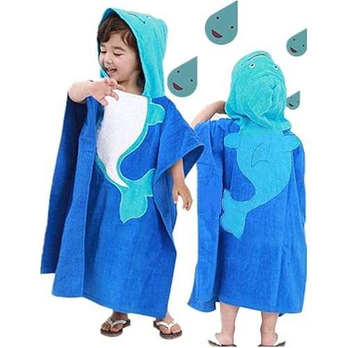 Hooded Towel Kids Hooded Beach Towel Poncho, Super Absorbent & Quick Dry 50×30 Inch Baby Beach Towel for Boys Girls, Lightweight Portable – Mecus