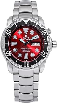 – FreeDiver Helium-Safe Dive Watch Sapphire Crystal Automatic Diver Watch 1000M Water Resistant Diving Watch for Men