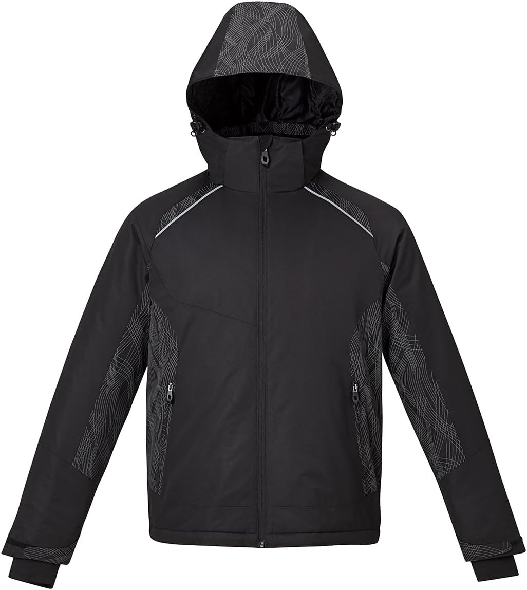 Ash City - North End Linear Insulated Jackets with Print (88197) -Black -XL