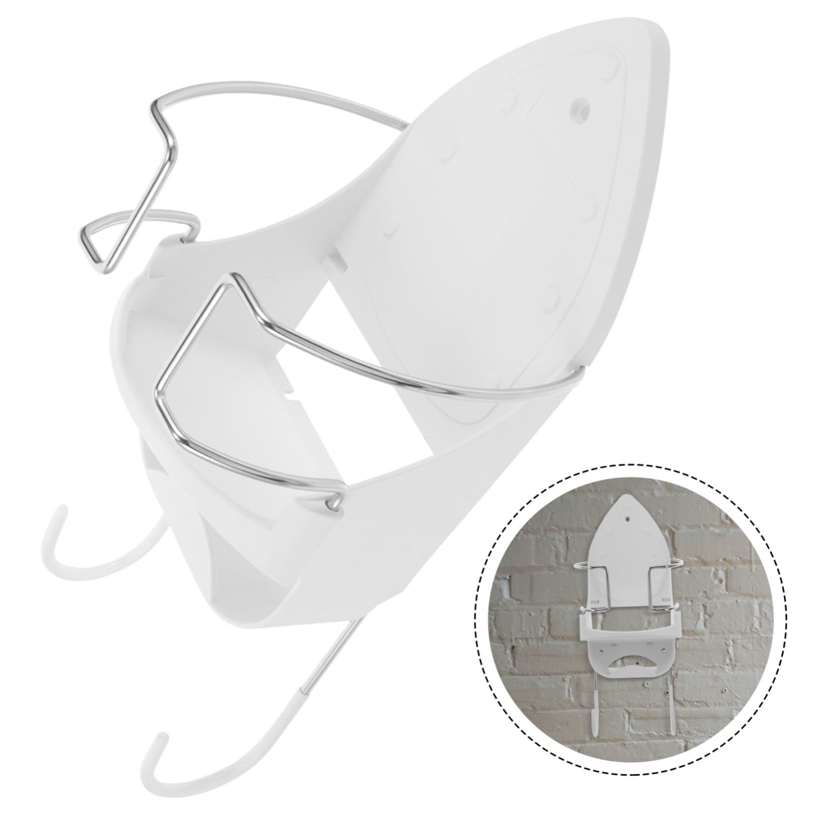 PRETYZOOM Supporto da Parete per Asse da Stiro e Ferro da Stiro, Design Compatto, Portata Elevata, per Casa e Ordine Ottimizzato