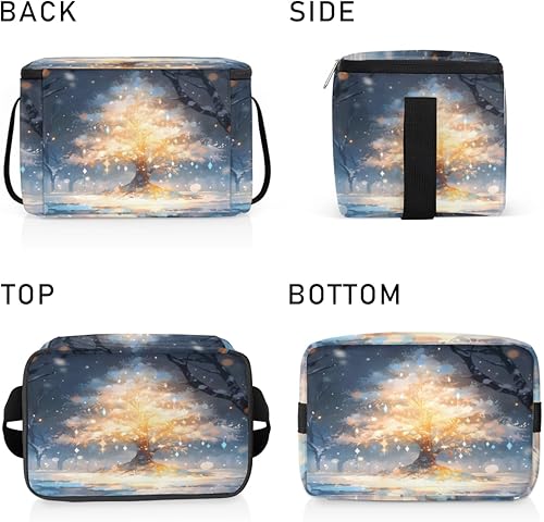 Miniatura 4 de Funny Christmas Tree Pattern Insulated Lunch Bag Women Reusable Lunch Tote Square Meal Bag for Adults Men Cooler Lunch Box for Work Travel Picnic