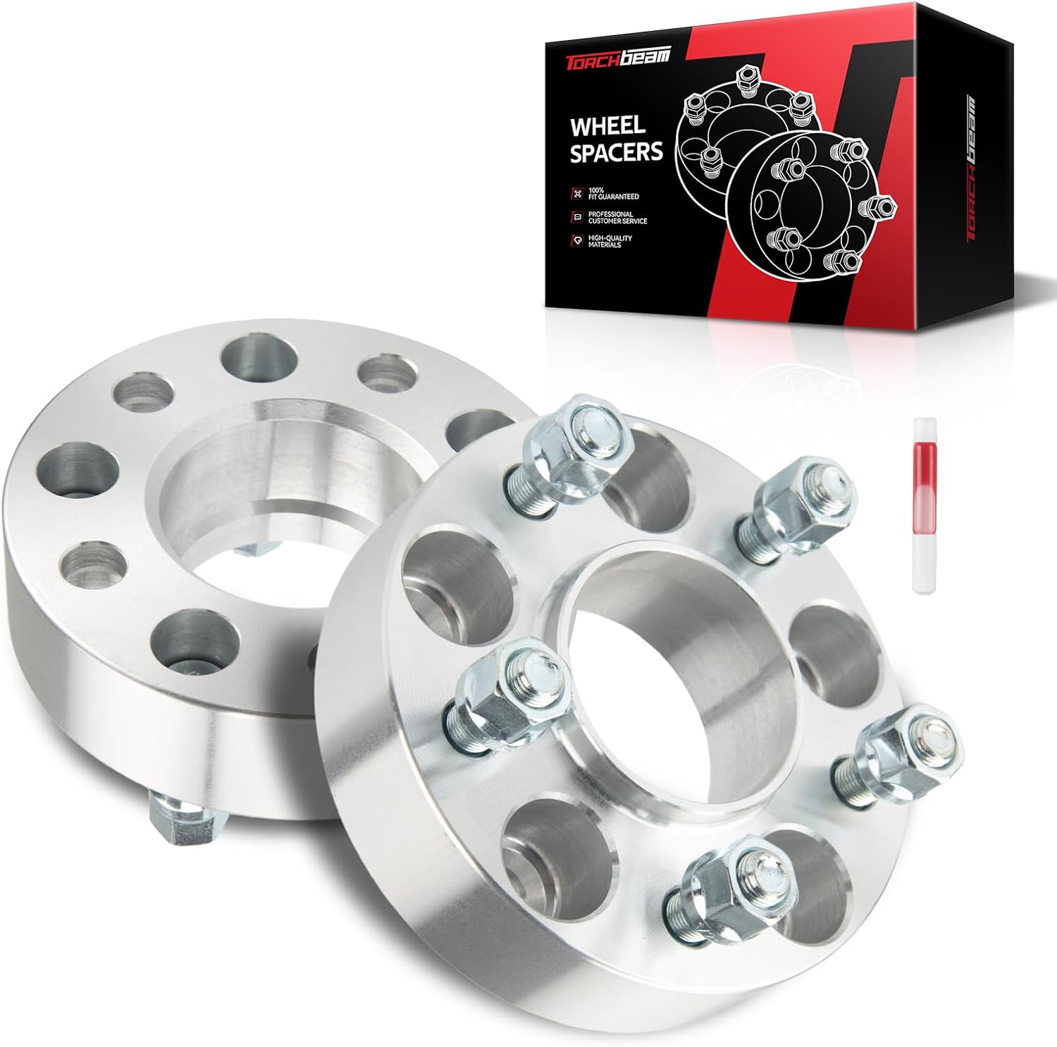 Torchbeam 5x4.5 Wheel Spacers 1.5" for 1964-1967 1994-2004 2010-2014 Mustang, 1998-2008 Ranger 3.0L RWD, 1983-1997 Ranger, 1998-2011 Ranger 4.0L 4WD, 70.5mm Hub Bore & with 1/2" x20