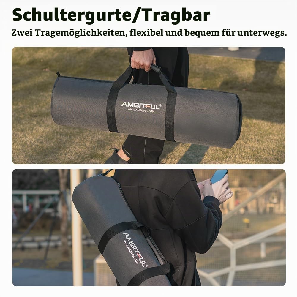 AMBITFUL Widened Version Tripod Carrying Case Bag 110CM / 43.3inch for Light Stands,Boom Stand,Umbrella and Tripod Photography Accessories(110cm/43.3in) x (Φ22cm/8.66in)