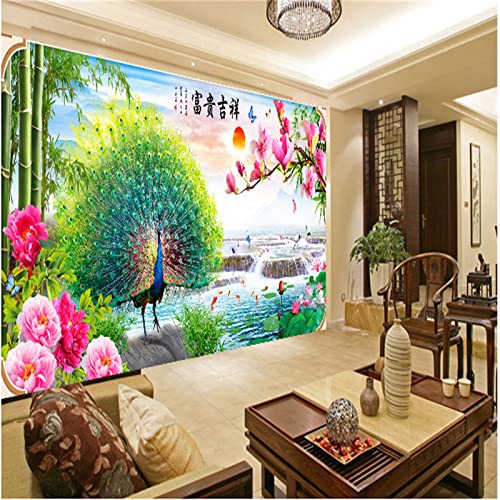 Idée cadeau arts craft peinture diamant 5D paon vert adulte
