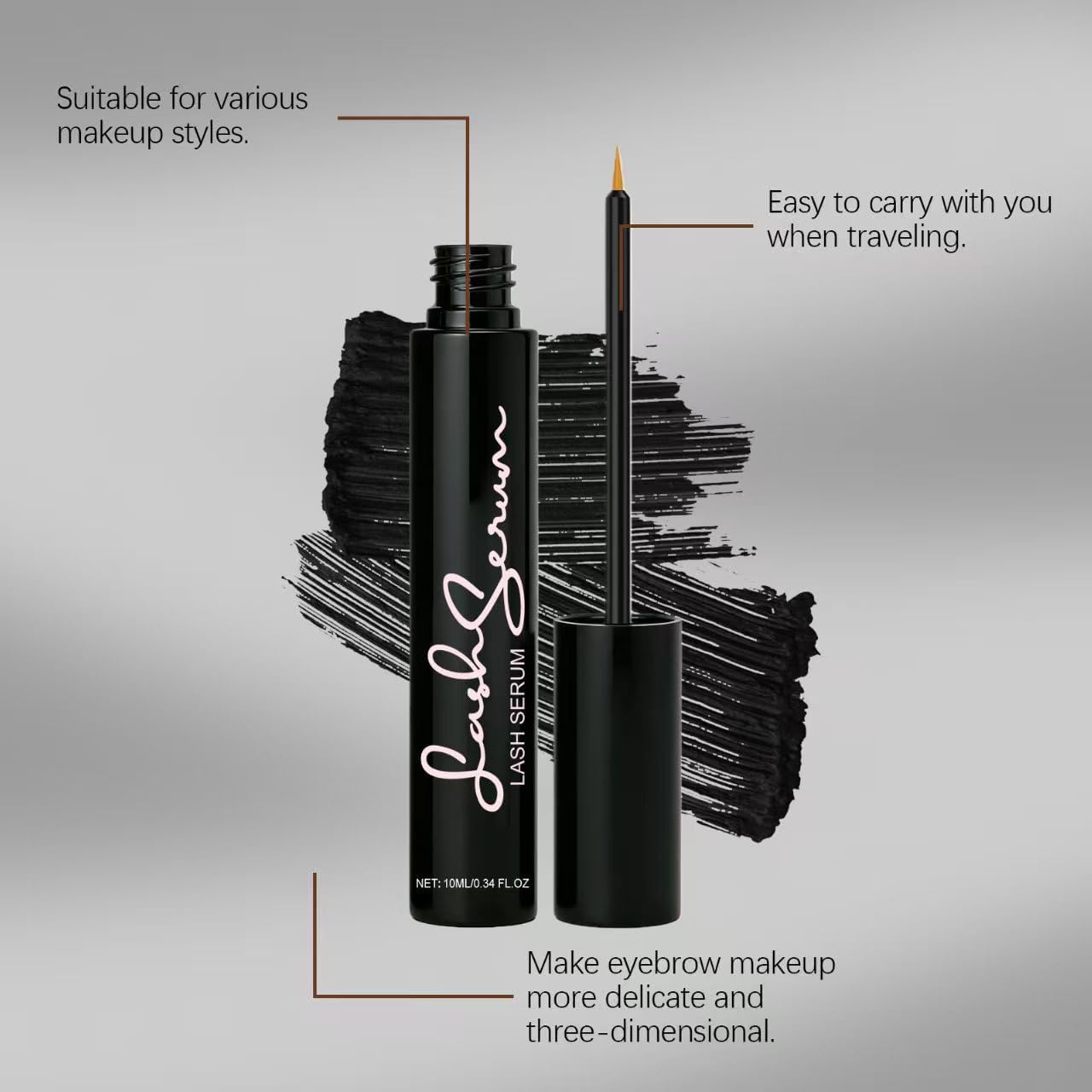 Sinsnlashes Wimpernserum – Natürliche Wimpernpflege für Wachstum & Dichte | Hormonfrei & Ohne Parfüm | Tägliche Anwendung (3 pcs)
