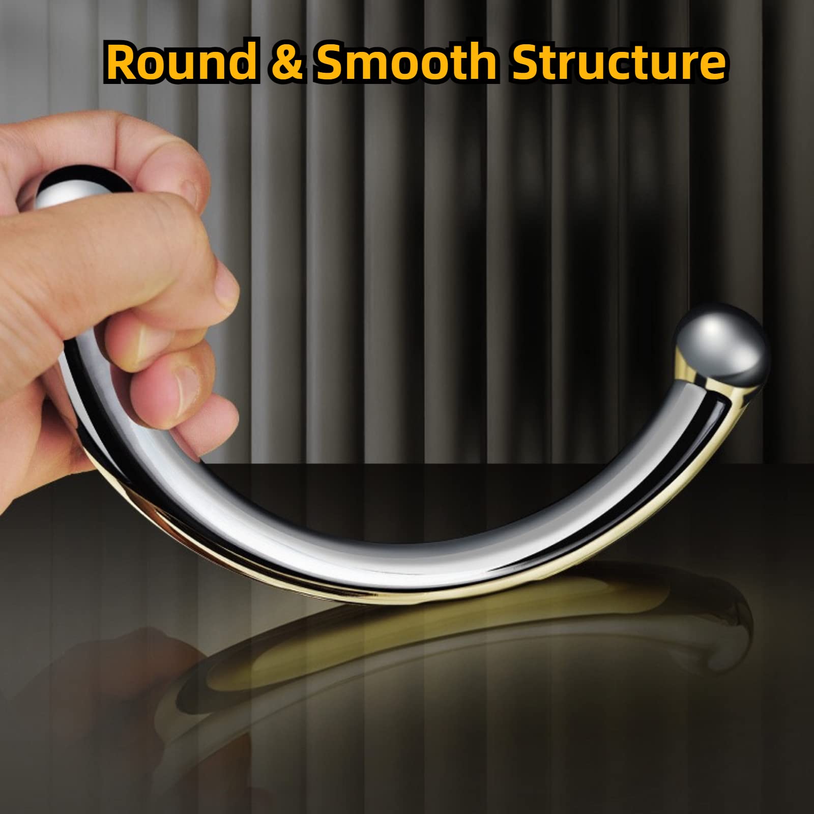 Plug Dildo Doppio Enda, Massaggio Bacchetta Sesso Anale Plug G Spot Metal Wand, Metallo solido Curvo Doppio Enda Masturbazione Adulto Giocattolo Del Sesso per Coppia