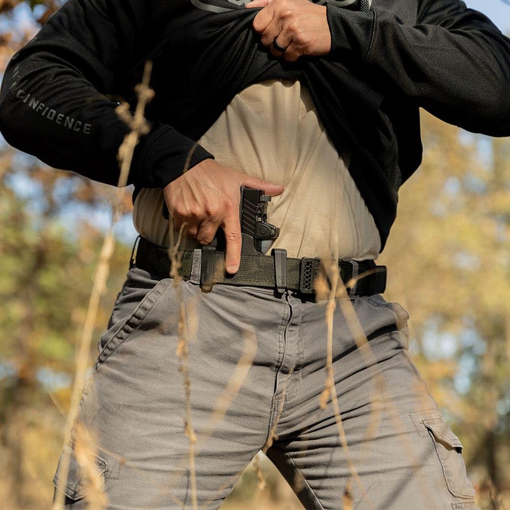 Tulster IWB ARC Kydex Holster in Right Hand fits: Walther PDP Full Size/Compact 9mm / .40 w/TLR-7 Light | Optic Compatible Light Bearing Inside The Waistband Appendix Concealed Carry
