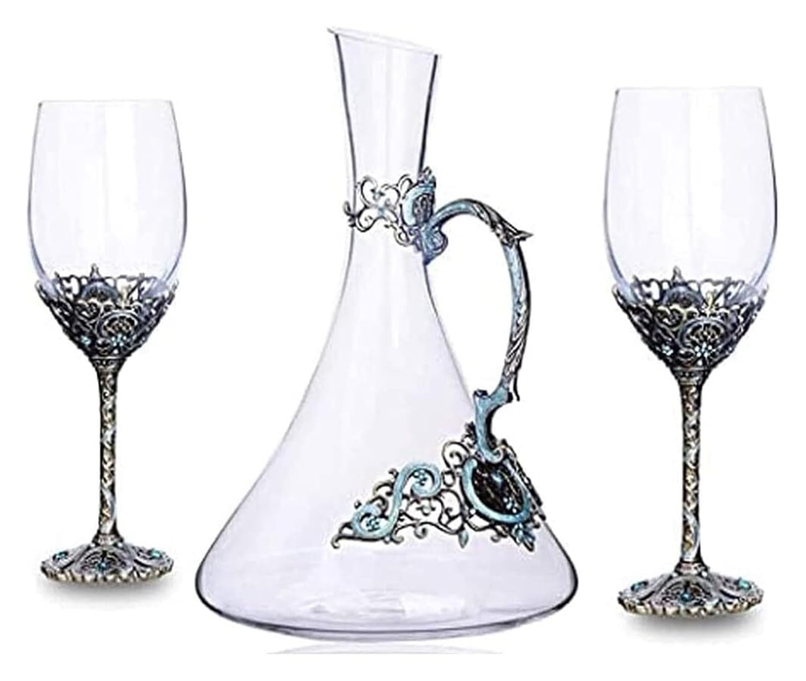 Decanter wine set de 3 pièces avec verres pour animer vos soirées et dîners de famille