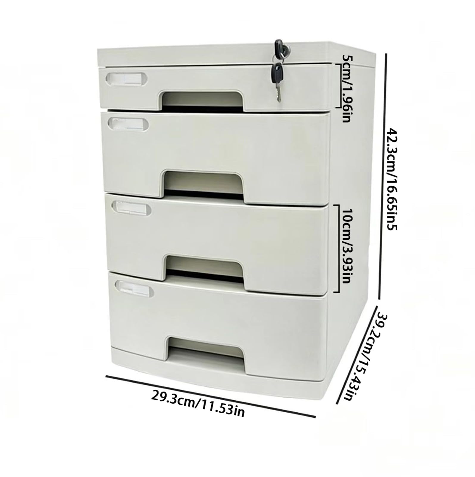 Organizzatore Documenti Scrivania a 2-14 Livelli con Serratura, Cassetto Portadocumenti Sicuro con Serratura a Chiave e Indice per Etichette per Carta/Materiale A4(Large (4 Layers))