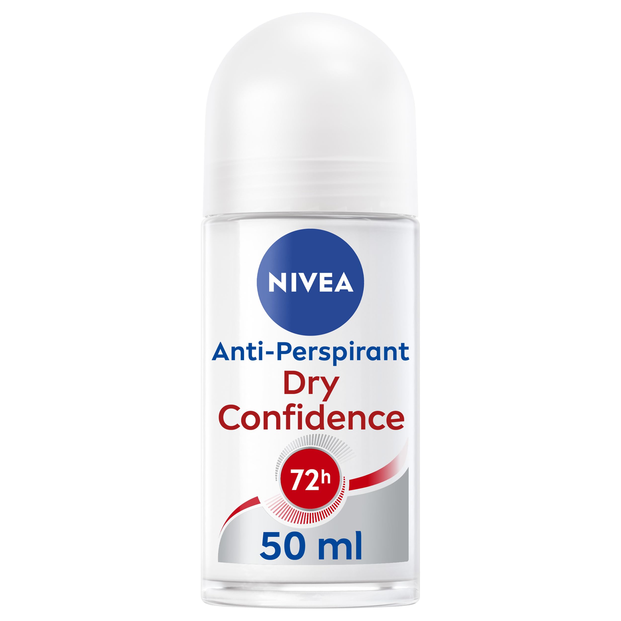 Dry Confidence 72H Anti-Perspirant Roll-On Deodorant (6 x 50ml), Women's Deodorant with 72H Odour Protection Effect, Daily Use Anti-Perspirant for Women, Pack of 6