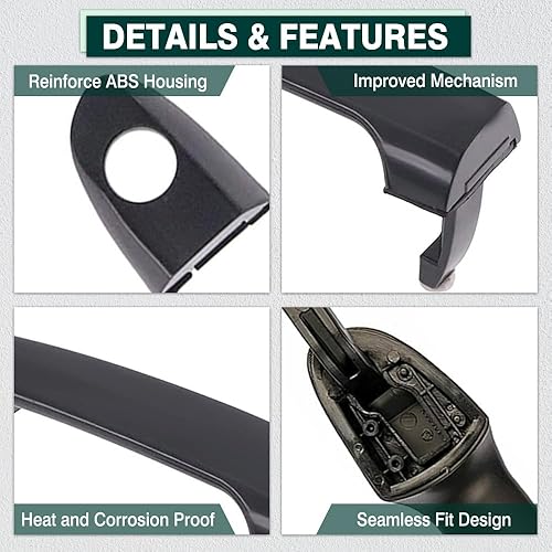 Miniatura 2 de Cubierta exterior para manija de puerta lateral de automóvil, compatible con Kia Spectra, Spectra5, Cerato, moldura de manija de puerta exterior del