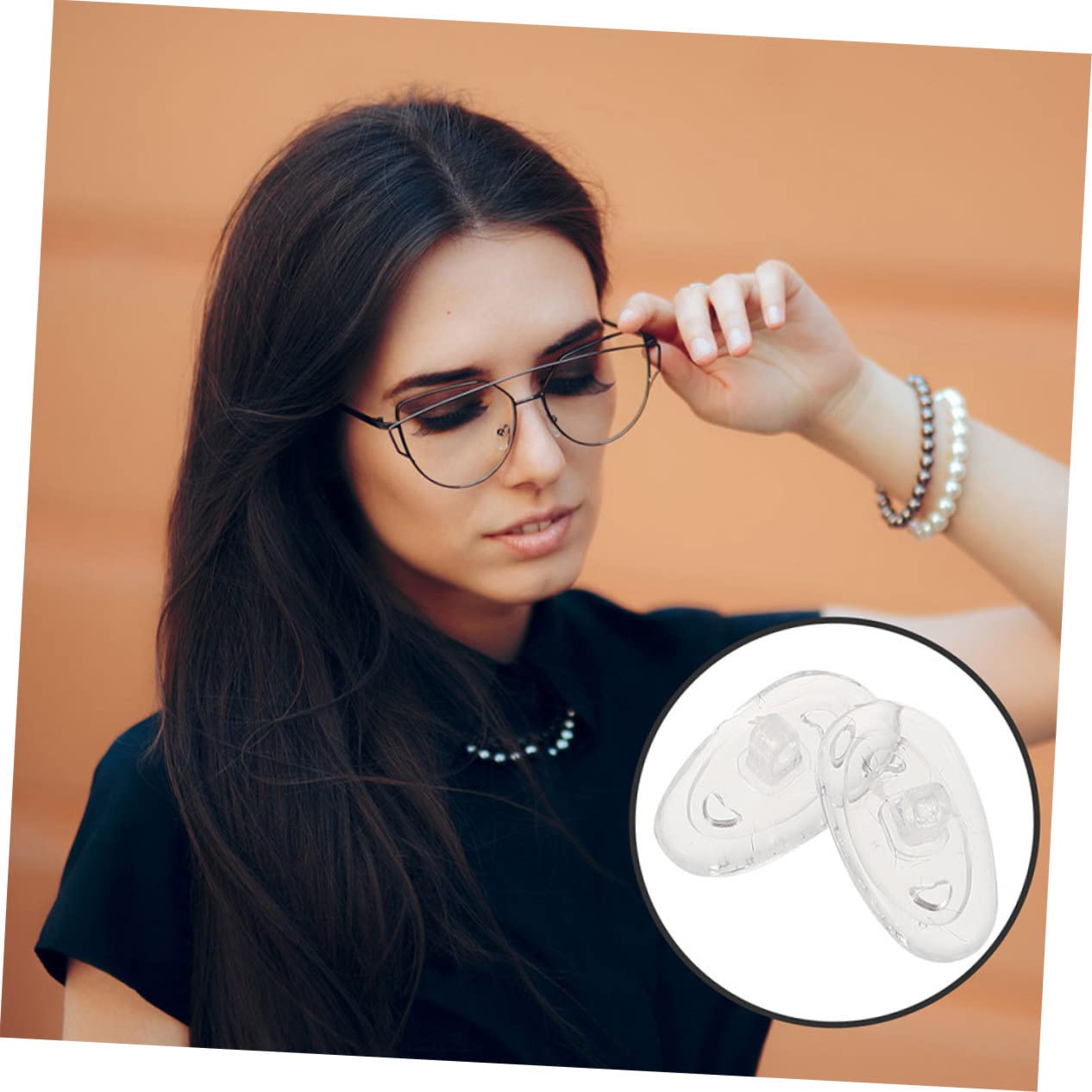 COLLBATH 500 Pares Gafas Almohadillas Para La Nariz Soporte Para La Nariz De Las Gafas Almohadillas Nasales De Repuesto Para Gafas Almohadillas Para La Nariz De Anteojos Lente Gel De Sílice