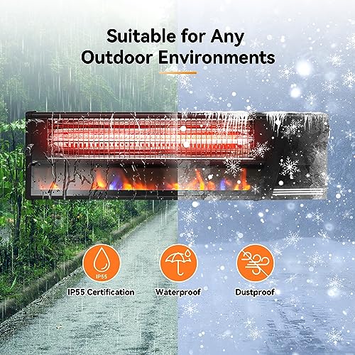 Yu Yusing Yusing Outdoor Heaters For Patio, 2-In-1 Wall Mounted & Standing Infrared Heater With Remote Control thumb #6