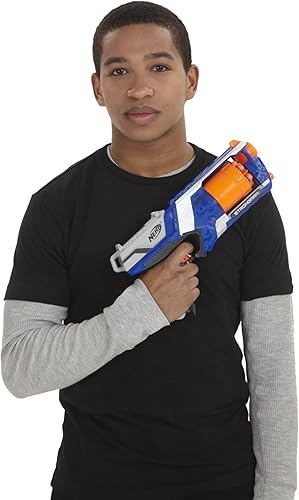 Miniatura 6 de Nerf Strongarm N-Strike Elite Toy Blaster with Rotating Barrel Slam Fire and 6 Official Elite Darts Christmas Stocking Stuffers for Kids Teens and