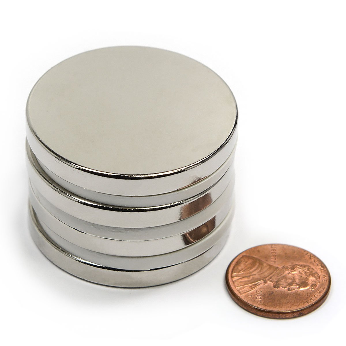 CMS Magnetics® N45 Neodymium Magnet Dia 1.5” X 3/16” Rare Earth 4-Count