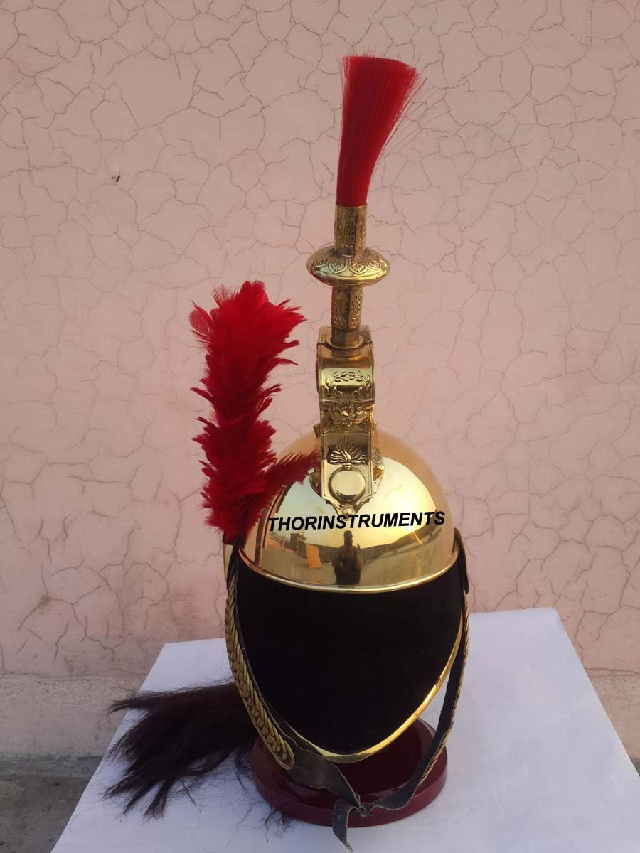 THOR INSTRUMENTS Unique Medieval Brass British Fireman Helmet Reenactment Saxon Costume Rustic Vintage Home Decor Gifts