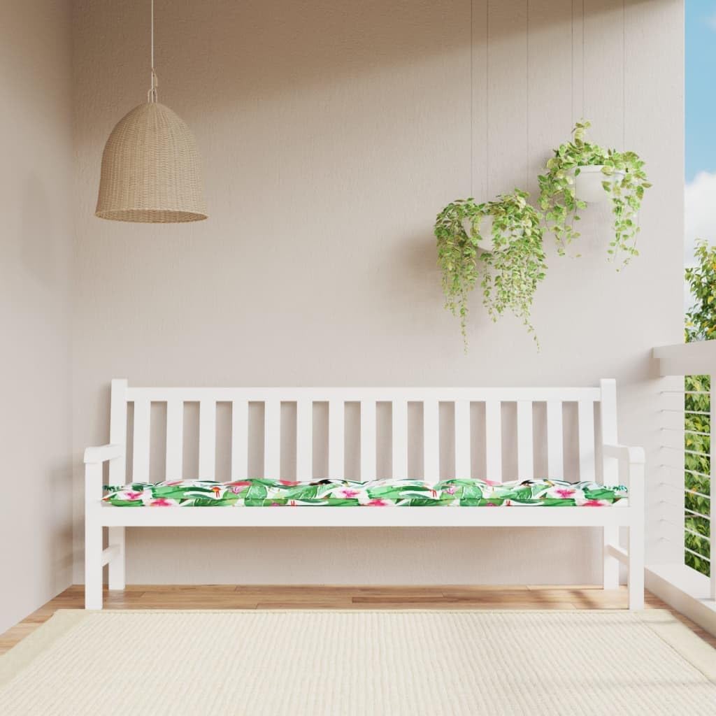 Oxford Fabric Garden Bench Cushion with Breathable Patio Design and Non-Slip Bottom for Outdoor Seating, Anthracite Oxford Fabric Bench Cushion