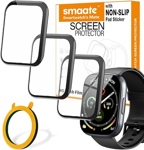 smaate Protector de pantalla compatible con el reloj inteligente SOMTLERK A221 de 1.91", TPU suave, 6 piezas, burbujas autorreparables
