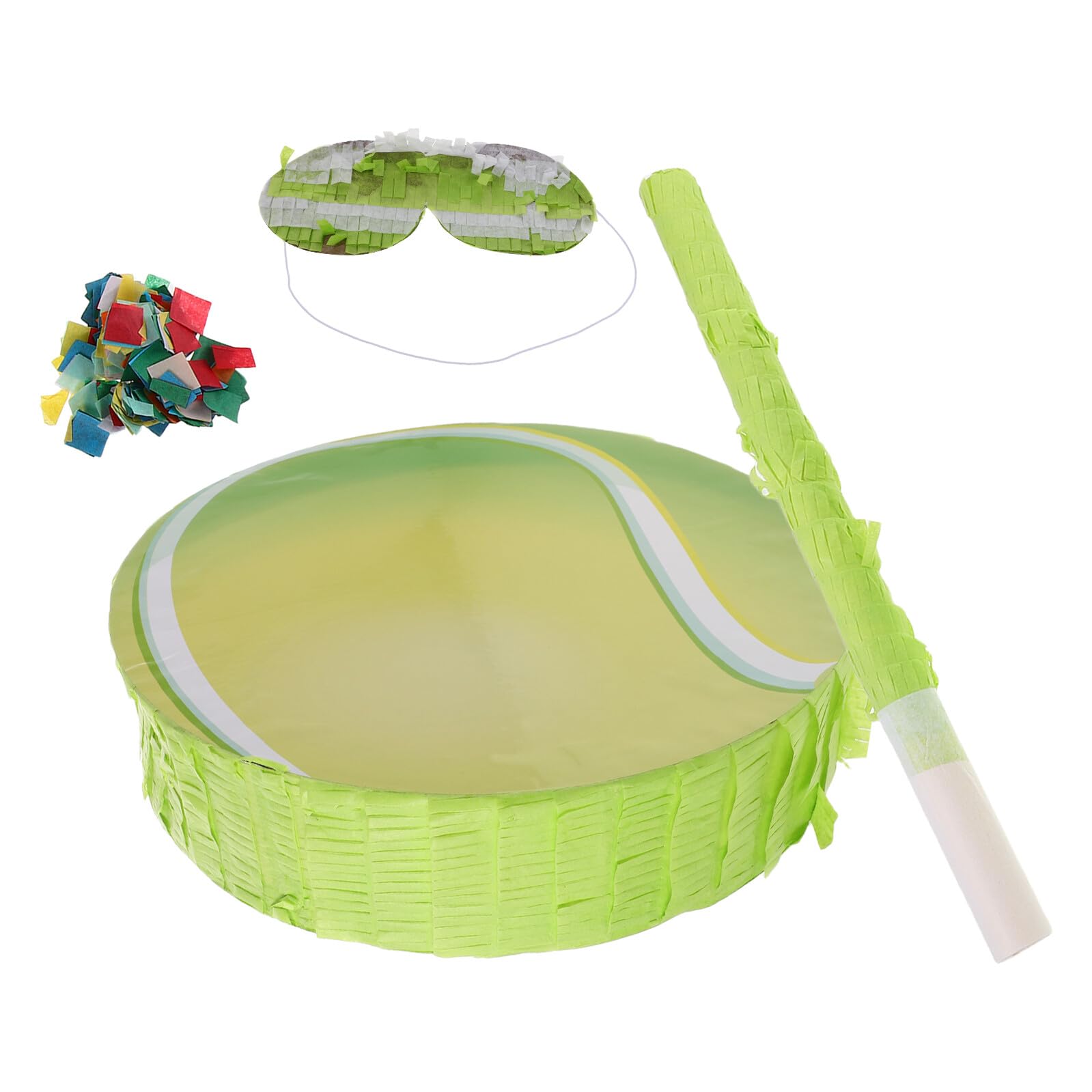 NOLITOY Adorno Temático Deportivo Piñata con Confeti y Palo para Romper Color Aleatorio de Tenis para Fiesta de Cumpleaños Infantil para Habitaciones Familiares y Celebraciones