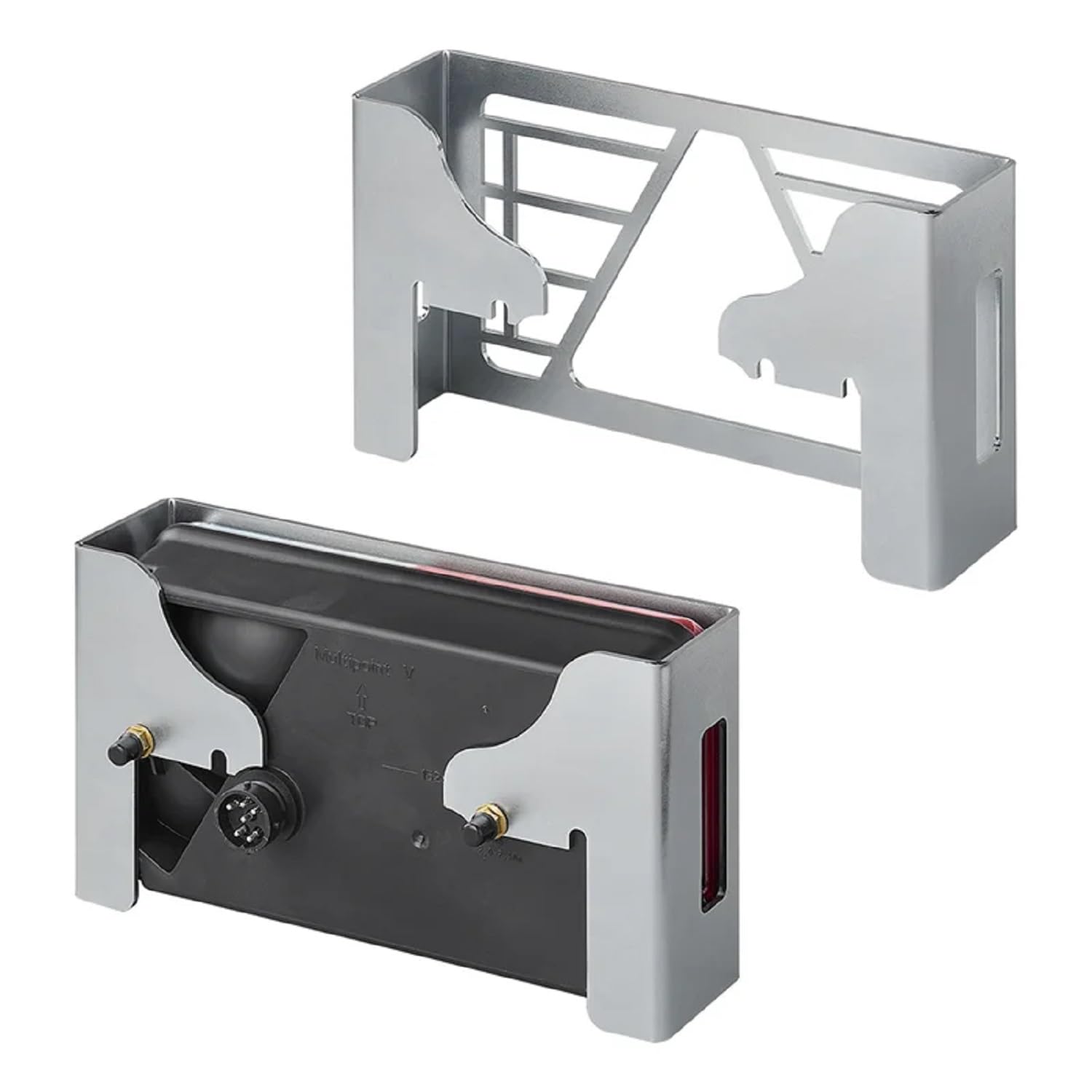 2 STK Lampenschutzgitter Rücklicht Anhänger verzinkt Stecksystem 250x141x65