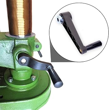 Drill Press Crank Handle, 14.5mm, 360 Rotation, Black, Drill Press Handle