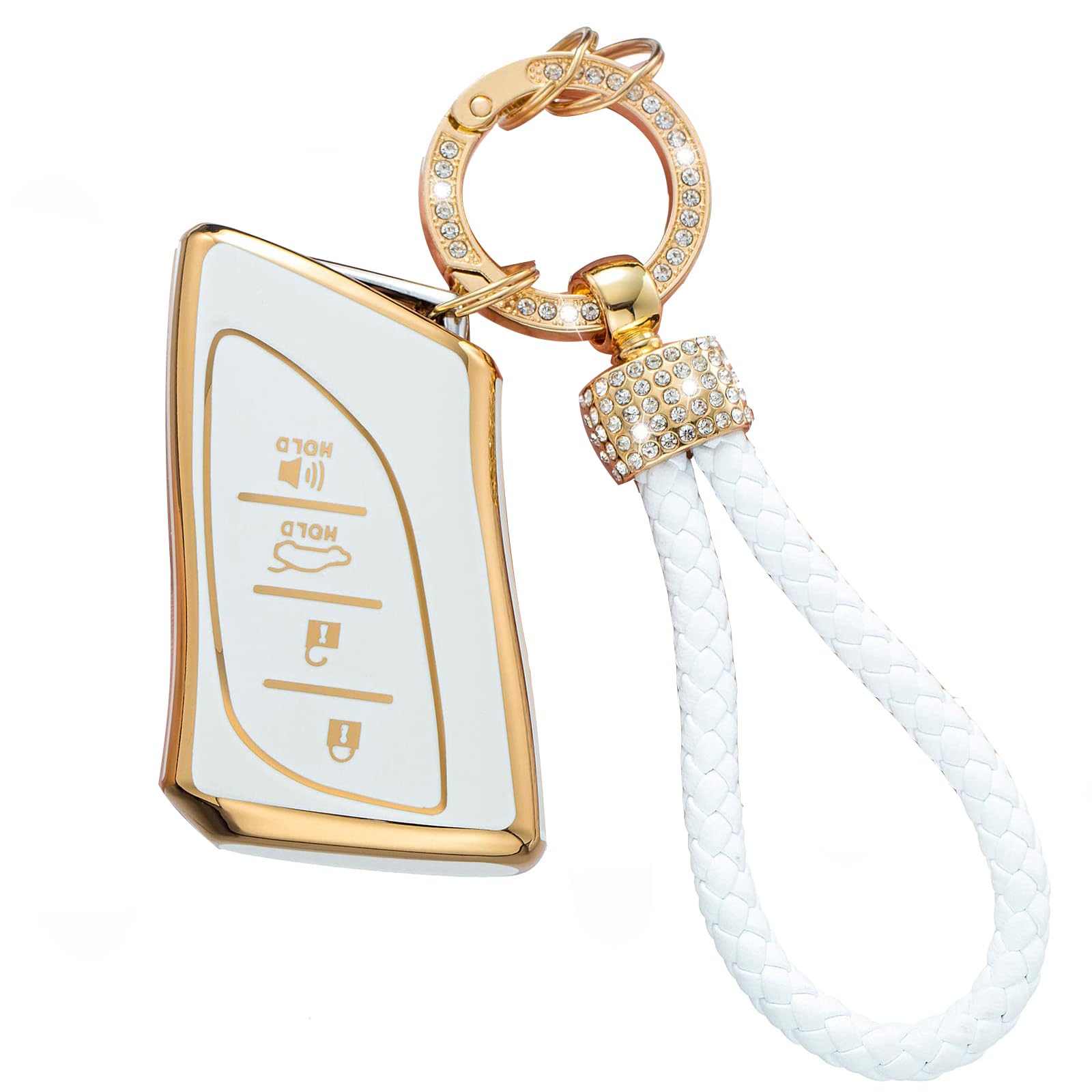 LCXJMWKL for Lexus Key Fob Cover,compatible with ES350 ES300h UX200 LS500 LS500H LC500 LC500h Smart Key Premium Soft TPU Anti-dust Full Protection