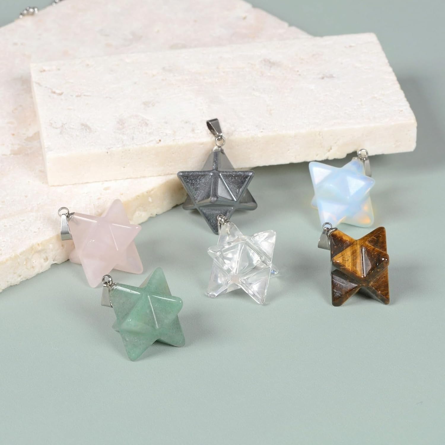 Mini Merkaba Gemstone Healing Crystal Pendant necklace 22 Inches - Image 6