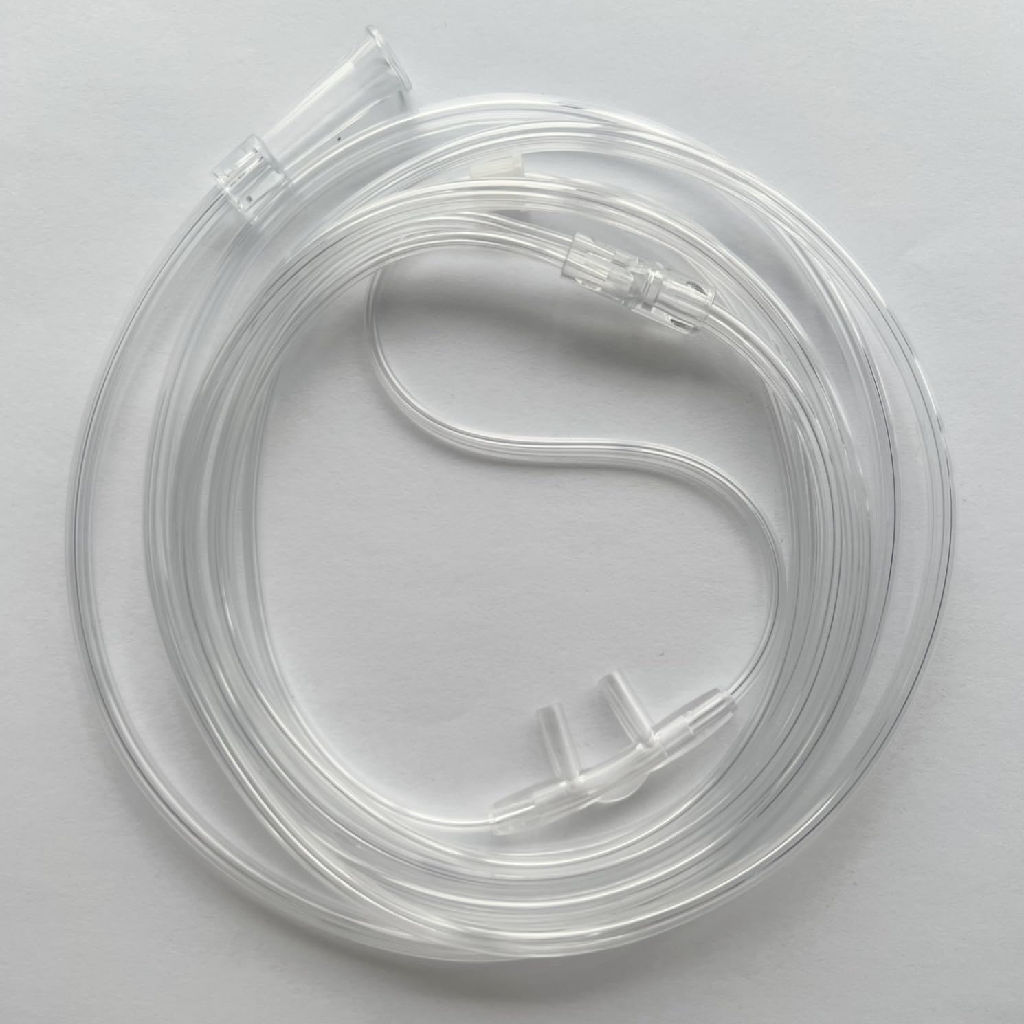 10 Pack High-Flow Soft Nasal Oxygen Cannula, Transparent, Crush Resistant with Standard Connection 6.6 Feet