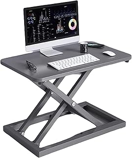GoufuGui Tabletop, Elevating Desk, PC Desk, Standing Desk, Folding Lift Table, Height Adjustable, Gas Pressure Lifting Table, Silent, Multi-functional Table, No Assembly Required, Load Capacity 33.1