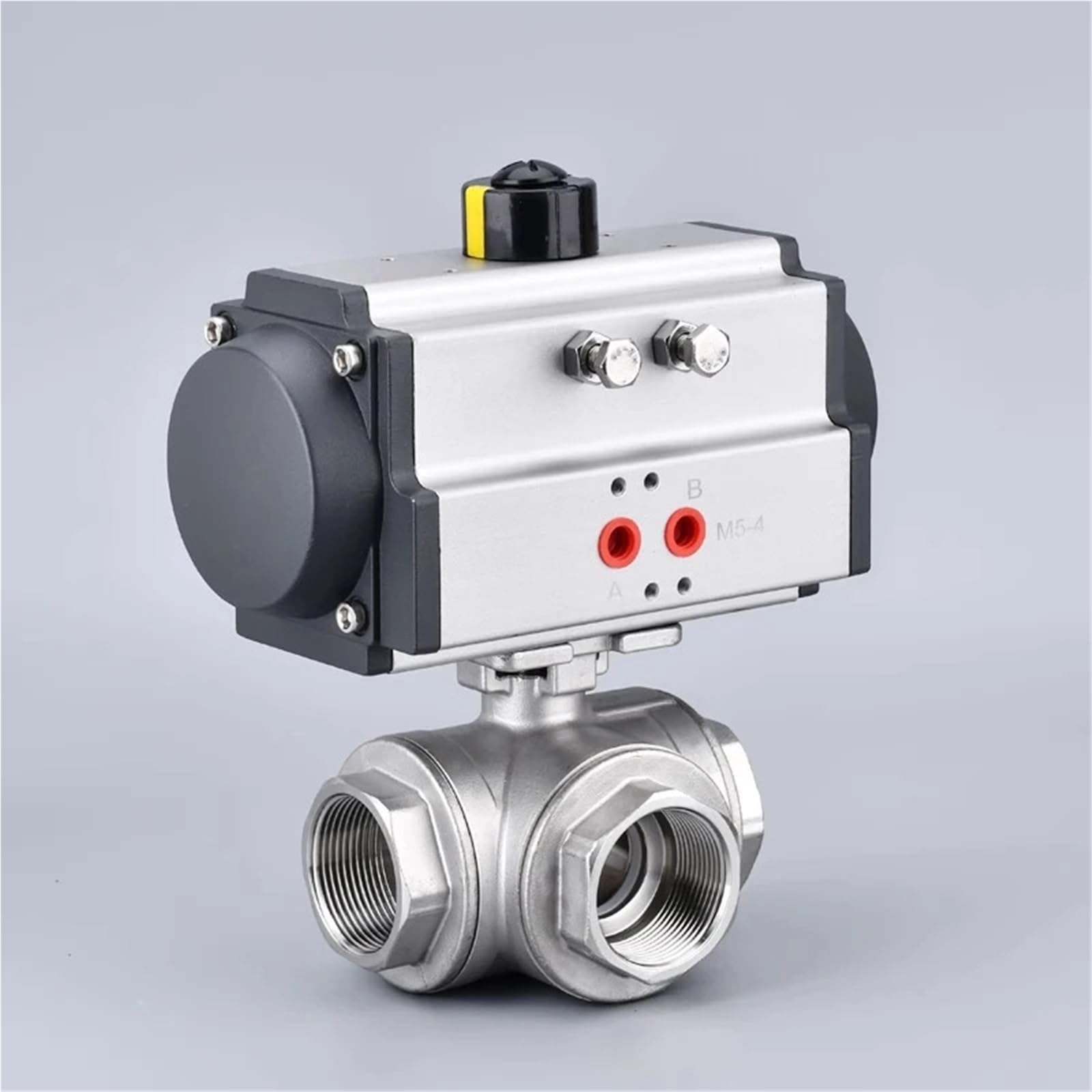 Válvula de bola neumática de acero inoxidable 3/4 resistente tipo L