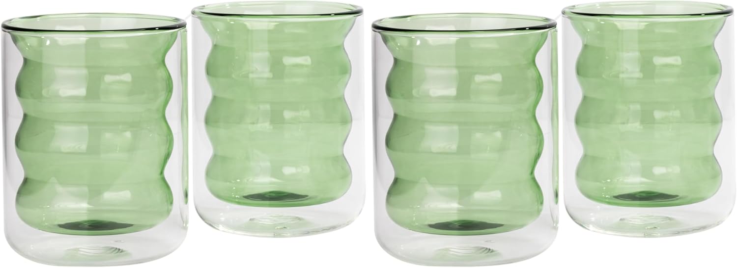 Tov Furniture Waves Green Water Glass - Set of 4