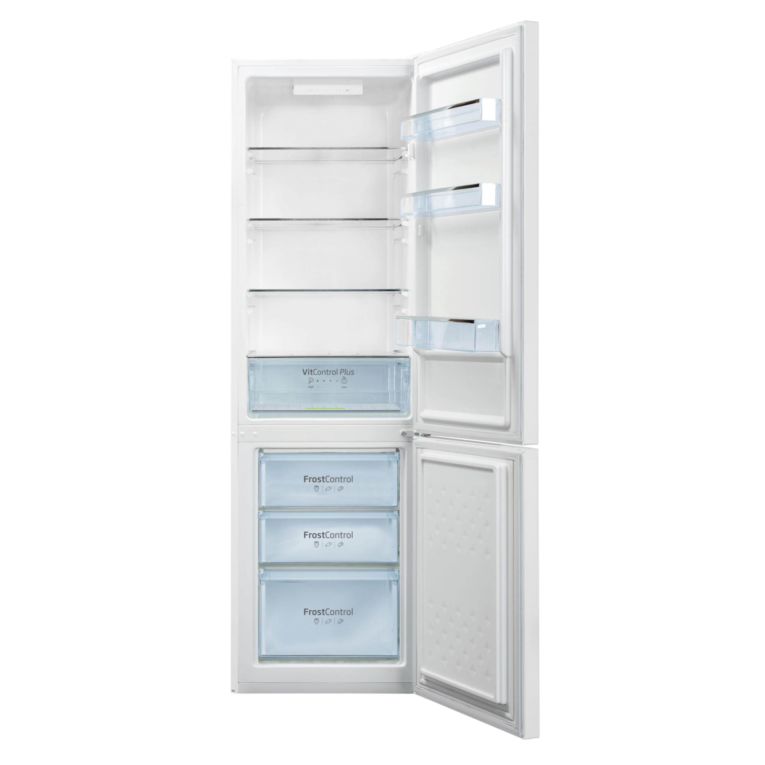 Amica Kühl-Gefrierkombination 262 L 176x54x55 cm KGCL 387 150 W | 187 L Kühlteil, 75 L Gefrierteil, FrostControl, VitControlPlus, Superkühlfunktion, Supergefrierfunktion, LED Display