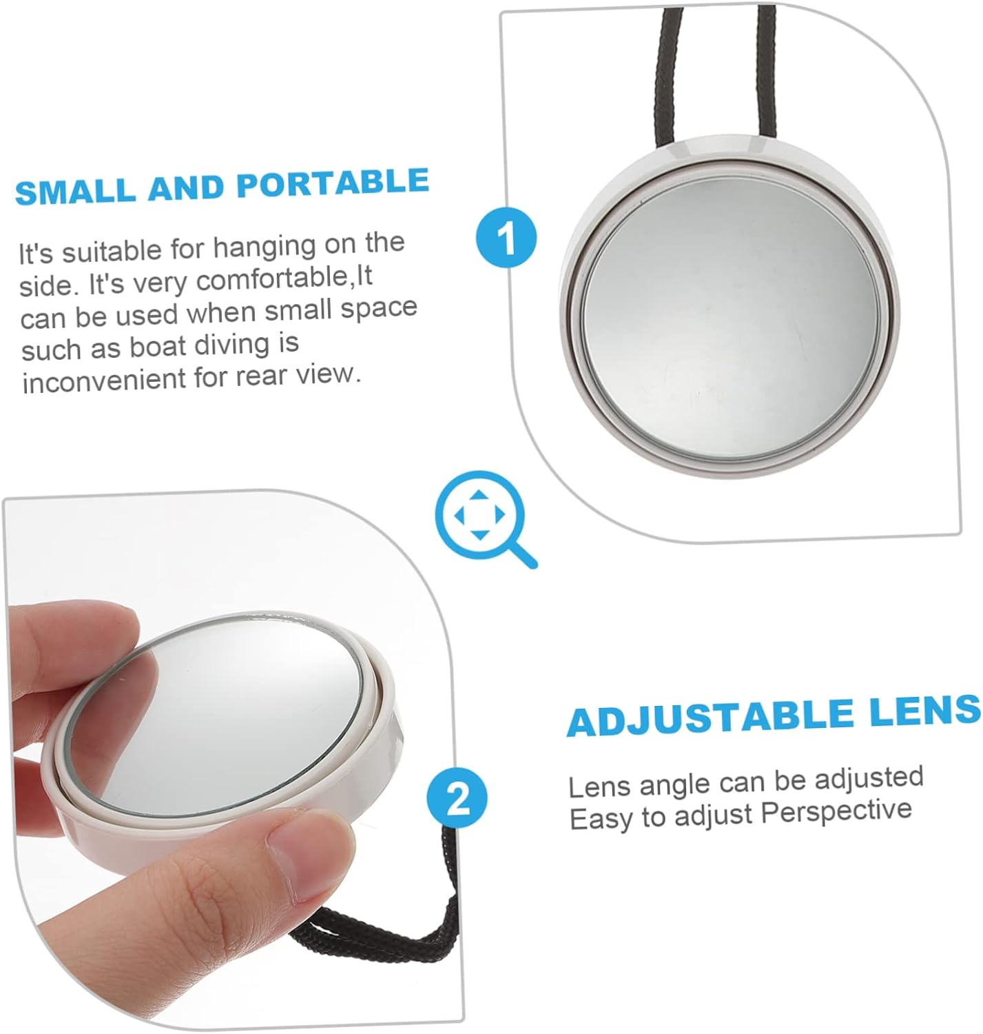 Diving Mirror Snorkeling Gear Scuba Diving Accessories Diving Rear View Mirror Underwater Rearview