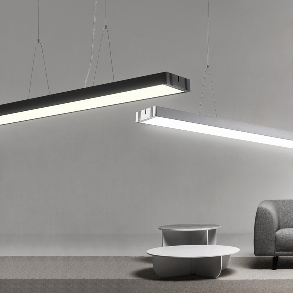 SXECAEPS Modern creative chandelier Indoor Light Rectangular Office Meeting Room Illumination,A-120cm