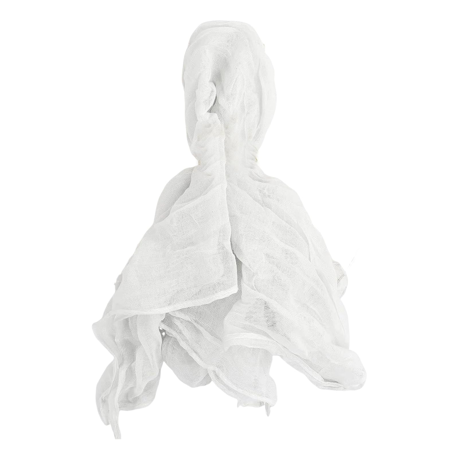 Cheesecloth Napkins 20x20 Inches, Set of Washable Rustic Gauze Dinner Napkins with Wrinkled Texture, Bohemian Cloth Napkin for Wedding Party Bridal Shower Table Decor White