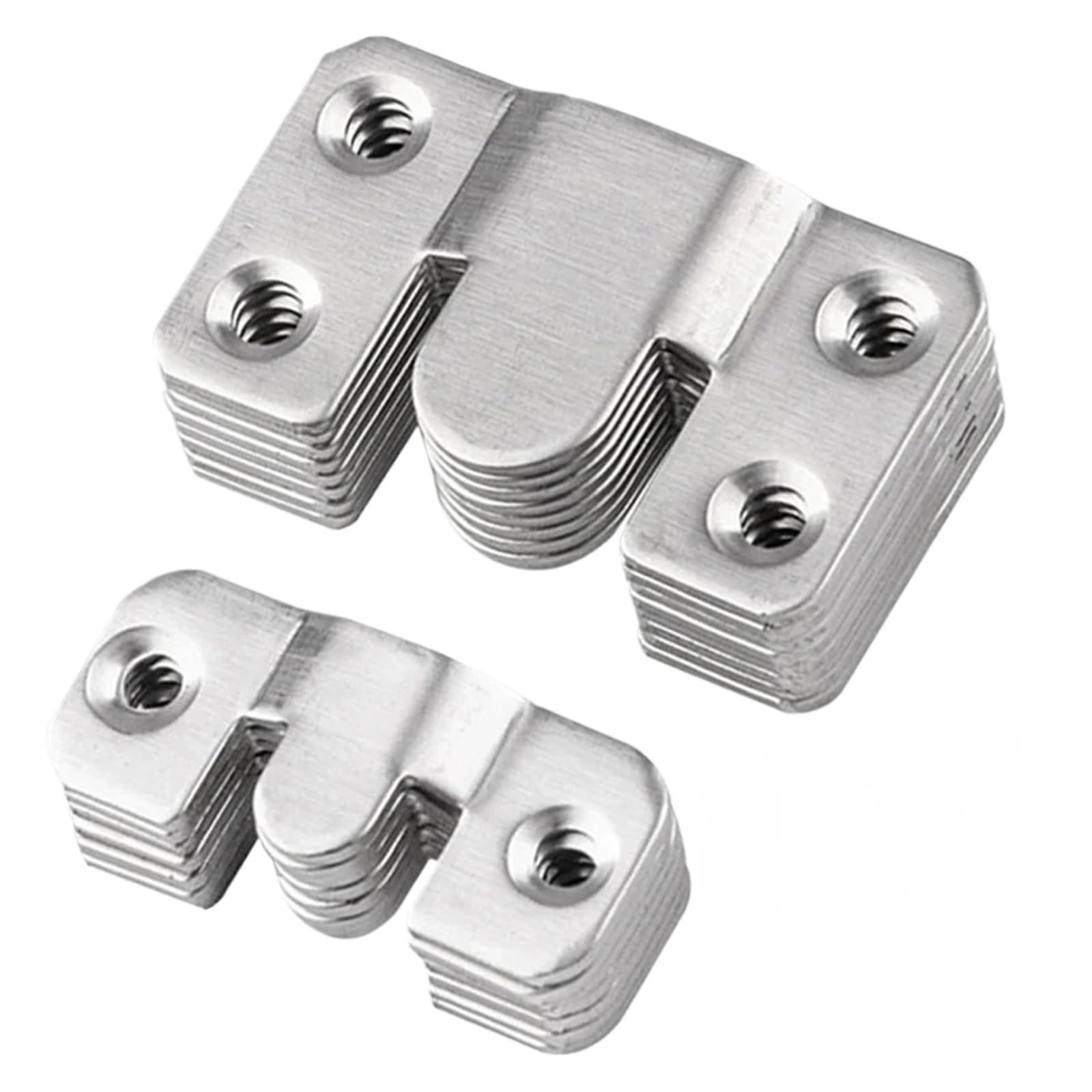 Kxaoxgrc One Color Stainless Interlocking Flush Mount Brackets, 30Pcs Flush Mount Brackets Multiple Sizes For Picture Hanging And Furniture Interlock(S)