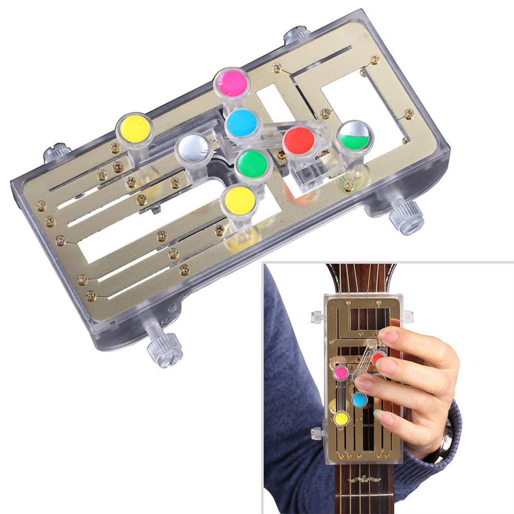 Sponsored Ad – One-Key Chord Assisted Learning Tools, Guitar Beginner, Guitar Learning System Teaching Practice Aid with 6 Universal Chords, for Adults & Children Trainer Beginners, for All Brands of Folk Guitars