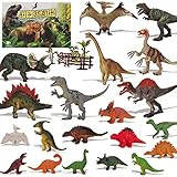 YAOASEN 27 Pack: Realistic Dinosaur Toy Figures Set, 3-7 Inch, Large Action Educational Toys for Toddlers, Kids, Boys & Girls