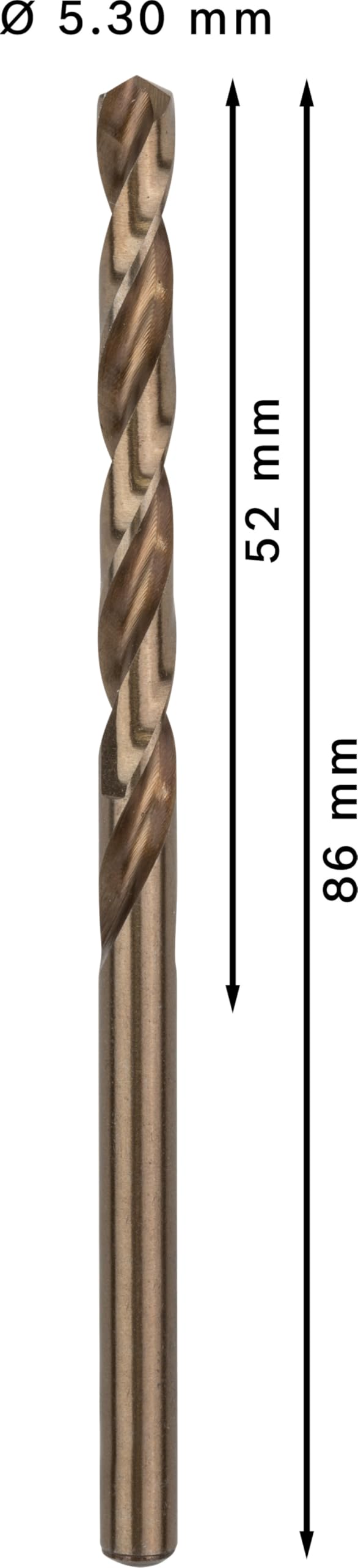 Bosch 10x PRO Stainless Steel HSS-Co Spiralbohrer (für Stahl, Edelstahl, Ø 5,30 mm, Professional Zubehör Bohrmaschine/Schrauber)