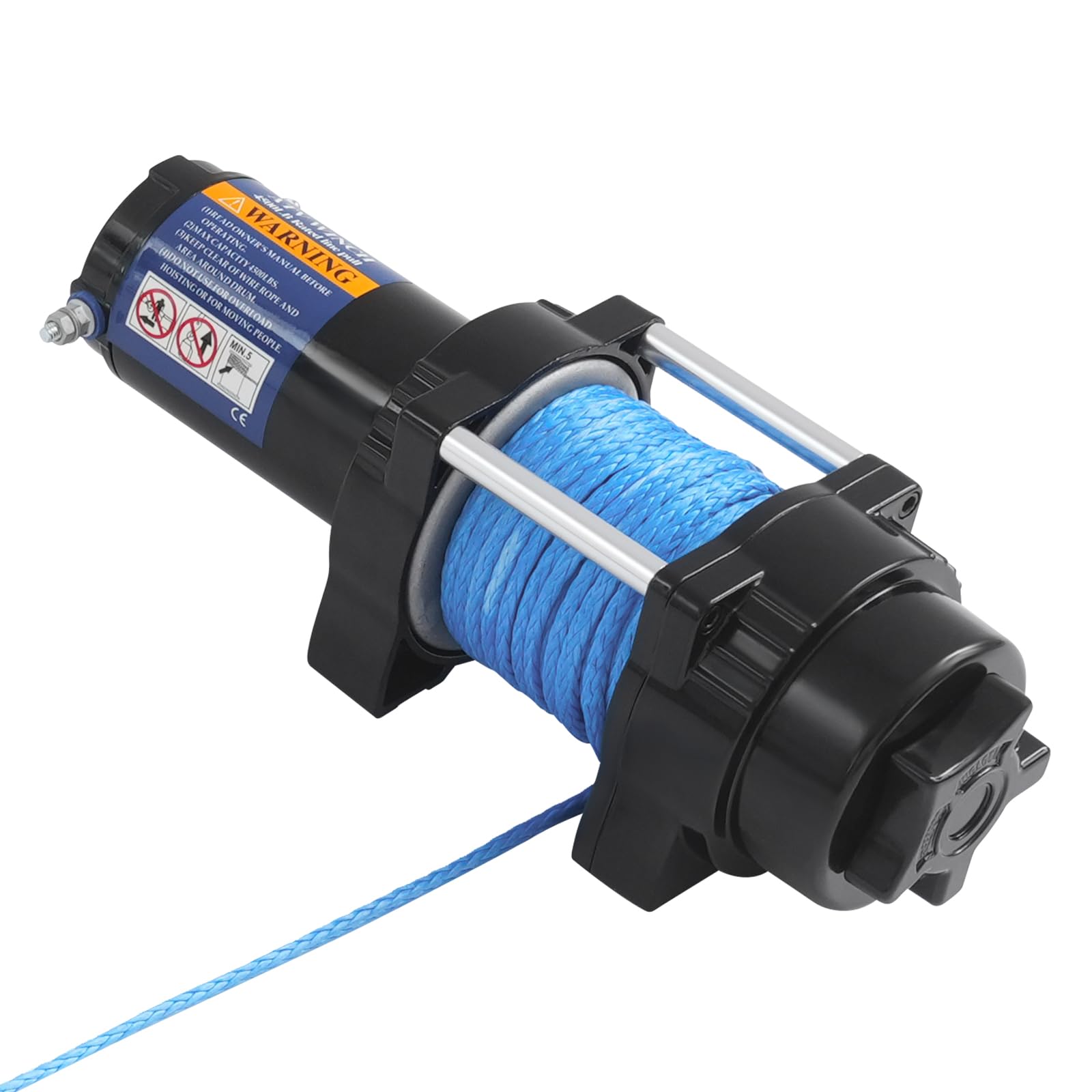 Cabrestante eléctrico, 12 V, 4500 libras, 15 m, cuerda de nailon, 1 m/min, función de bloqueo para ATV, UTV, SUV, todoterreno