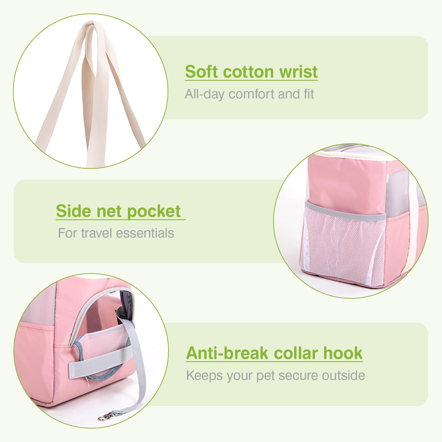 ALLSOPETS Soft Pet Carrier Bag for Small Dogs and Cats Foldable Breathable Dog Handbag with Safety Strap - Image 3