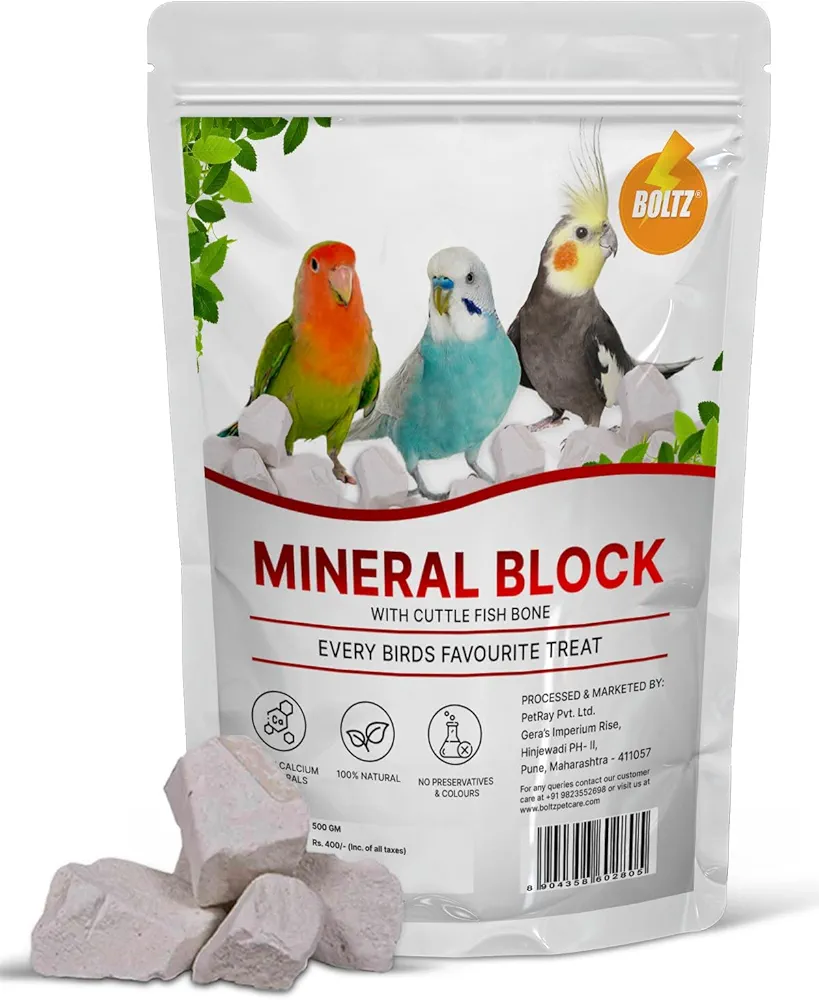 BOLTZ All Life Stages Natural Mineral Block with Cuttlefish Bone 250 gm