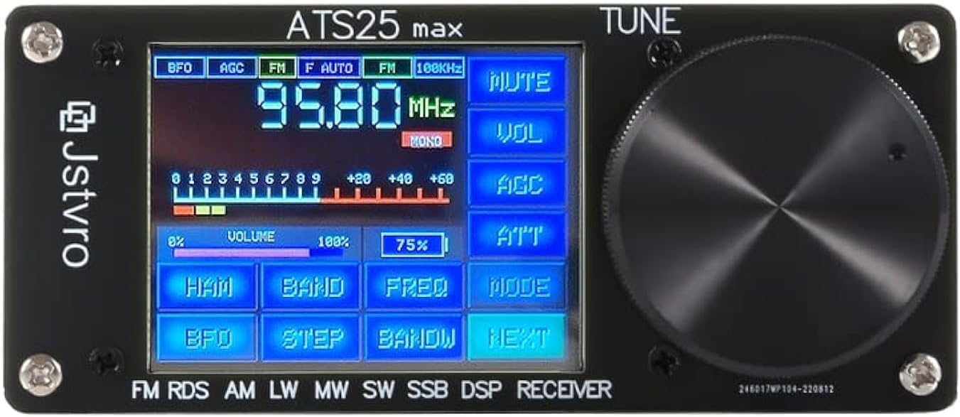 Kit Antenne Radio Full Band ATS25-XF - Écran LCD 2.8" - Compatible FM/LW/SW/CB - Neuf Sous Emballage