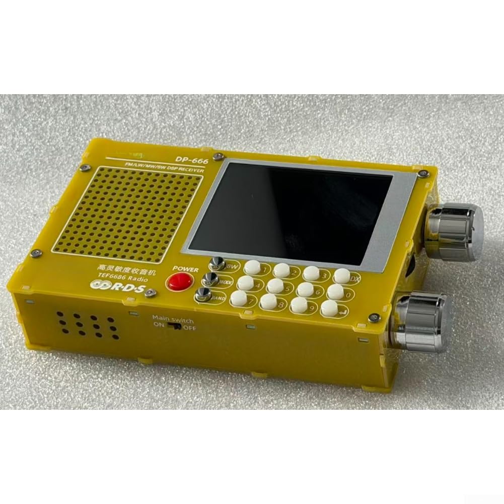Kit de receptor de radio TEF6686 de alta sensibilidad DP-666 de banda completa para FM AM de onda corta de 2.8 pulgadas, pantalla IPS de circuitos DIY Kit de pasatiempos de ingeniería de circuitos