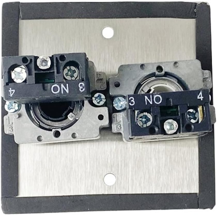 Stainless Steel 86 * 86 Panel Concealed Mounted Push Button Switch Power Start Control UP Down Arrow NO Contact