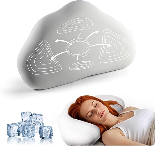 Cloud Contour - Almohada de espuma viscoelástica con diseño ergonómico para dormir cómodamente y reducir los ronquidos, cuello y almohada cervical