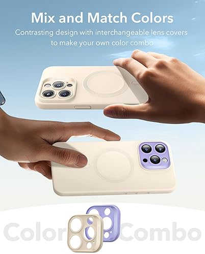 Vista 146 de ESR Funda para iPhone 15 Pro Max, compatible con MagSafe, de grado militar, negro transparente