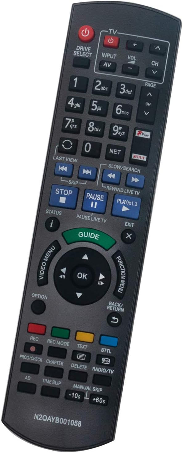 ALLIMITY N2QAYB001058 Remote Control Fit for Panasonic Smart Network HDD Recorder DMR-HWT150EB DMR-HWT250EB DMR-PWT655EB DMR-BWT850EB DMR-PWT550EB