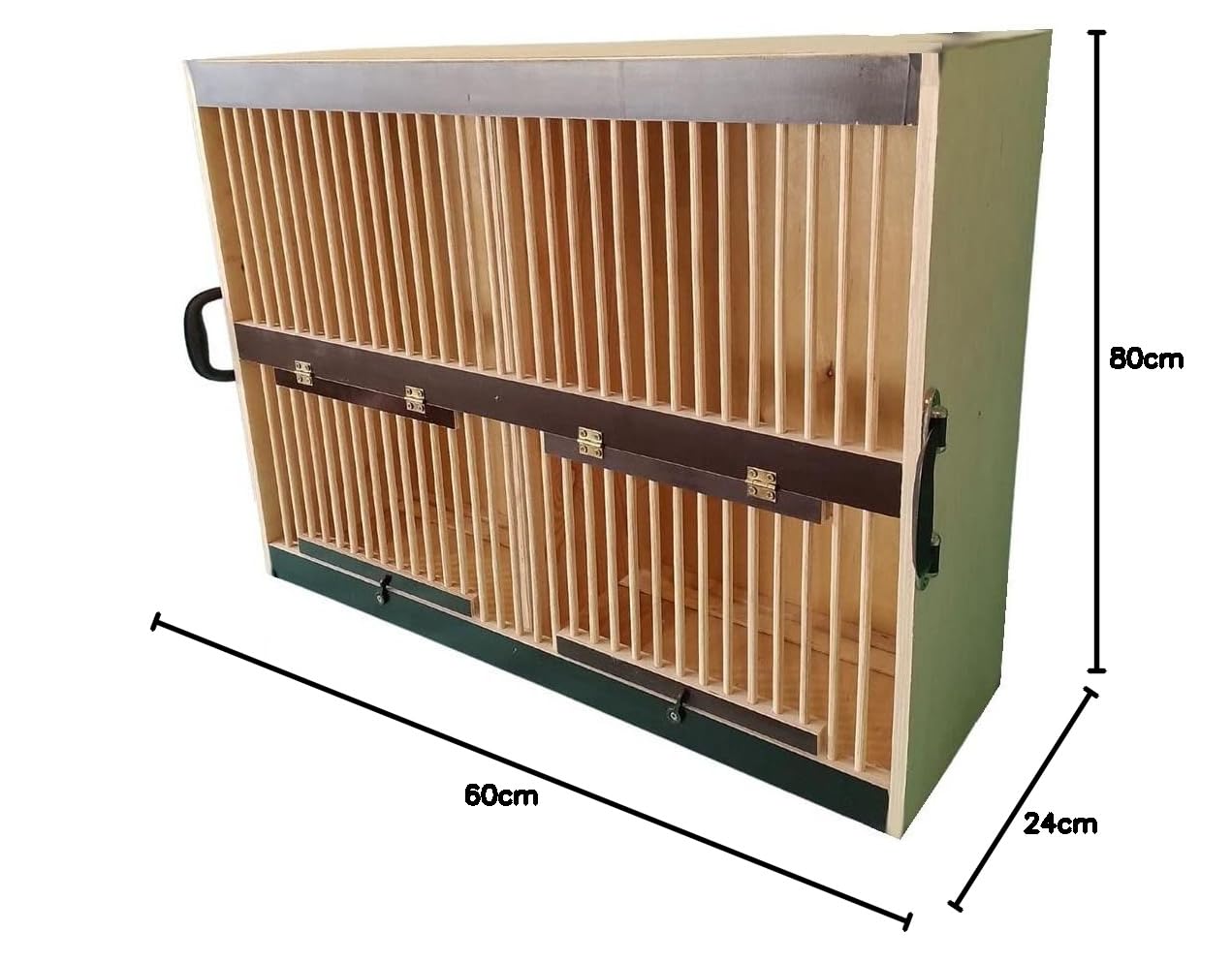 AGROHIT Transportkorb Transportkiste für Tauben mit zwei Abteile 80x40cm/80x60cm (80/60cm)